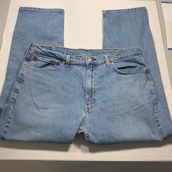Levi's 505 Mens Straight Fit Blue Jeans Size 38x30 - Picture 5 of 11